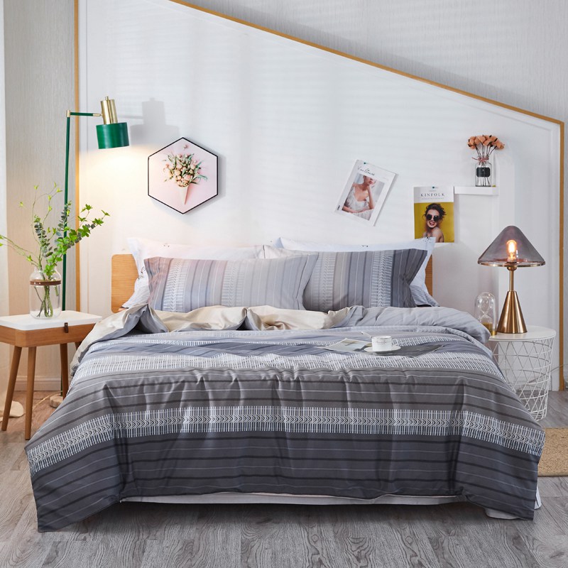 优棉抗菌卫士四件套-素曲